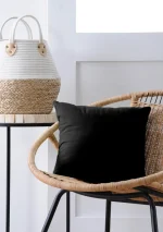 Pernă decorativă Duo 40X40 cm, culoare negru, 100% bumbac - imagine 2