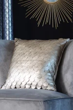 Pernă decorativă Gasbychic 40X40 cm, culoare șampanie, 50% polypropilena 50% poliester - imagine 2