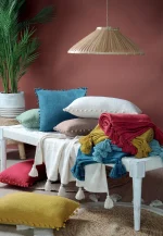 Pernă decorativă Sanchez 40X40 cm, culoare roșu, 100% bumbac - imagine 2