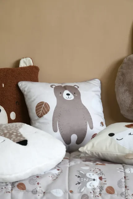 Pernă decorativă Gabin 40X40 cm, culoare natural, 100% poliester - imagine 2