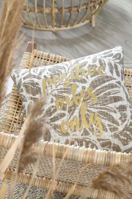 Pernă decorativă Hemera 40X40 cm, culoare greige, 100% bumbac - imagine 2