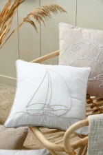 Pernă decorativă Dunes 40X40 cm, culoare alb, 45% poliester 55% bumbac - imagine 2