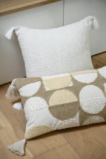 Pernă decorativă Balma 40X40 cm, culoare crem, 100% bumbac - imagine 2