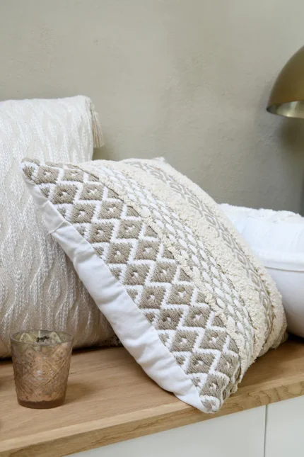 Pernă decorativă Balma 40X40 cm, culoare greige, 100% bumbac - imagine 2