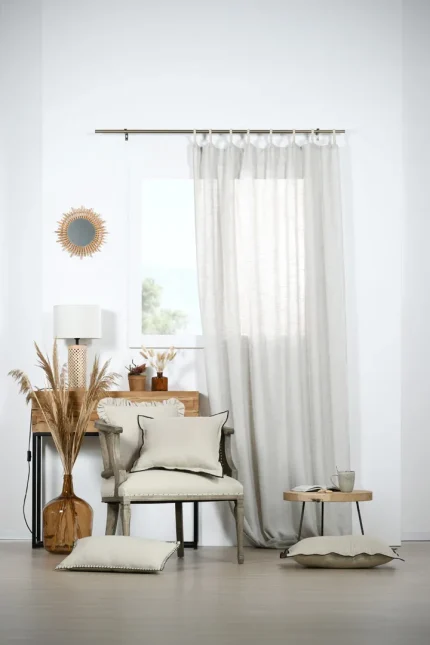 Pernă decorativă Aline 40X40 cm, culoare bej, 19% in 81% bumbac - imagine 7