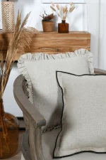 Pernă decorativă Aline 40X40 cm, culoare bej, 19% in 81% bumbac - imagine 6