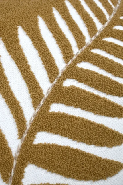 Pernă decorativă Aloha 40X40 cm, culoare muștar/bej, 45% poliester 55% bumbac - imagine 5