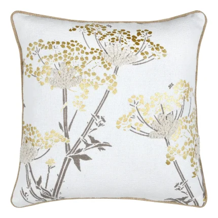 Pernă decorativă Oriana 40X40 cm, culoare auriu, 45% poliester 55% bumbac