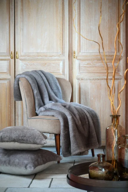 Pernă decorativă Harlow 45X45 cm, culoare greige, 100% poliester - imagine 5