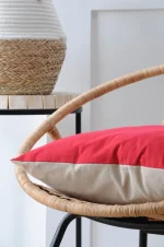 Pernă decorativă Duo 50X50 cm, culoare roșu/in, 100% bumbac - imagine 2