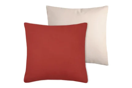 Pernă decorativă Duo 50X50 cm, culoare cărămiziu/alb, 100% bumbac - imagine 3