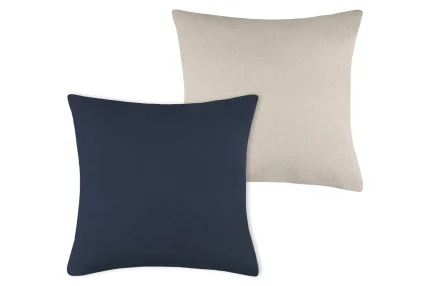 Pernă decorativă Duo 50X50 cm, culoare albastru/in, 100% bumbac - imagine 3