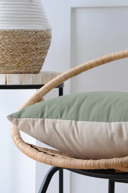 Pernă decorativă Duo 50X50 cm, culoare gri/in, 100% bumbac - imagine 2