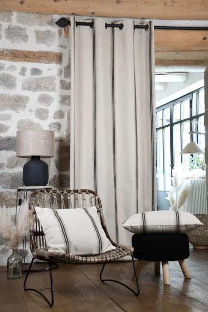 Pernă decorativă Montauban 50X50 cm, culoare alb/negru, 100% bumbac - imagine 3