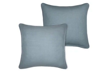 Pernă decorativă Coline 45X45 cm, culoare bleu, 100% bumbac - imagine 3