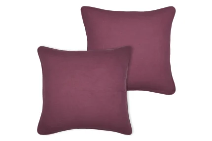 Pernă decorativă Coline 45X45 cm, culoare vișiniu, 100% bumbac - imagine 3