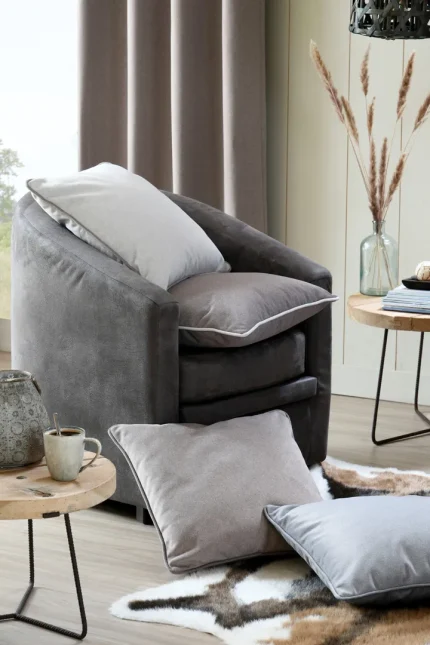 Pernă decorativă Morey 50X50 cm, culoare natural, 100% poliester - imagine 2