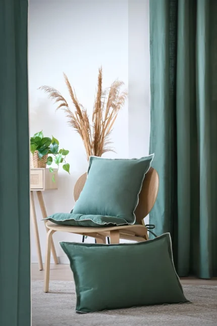 Pernă decorativă Helios 40X60 cm, culoare verde, 100% bumbac - imagine 6