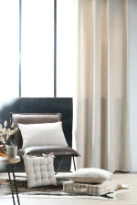 Pernă decorativă Dandy 45X45 cm, culoare natural, 100% poliester - imagine 6