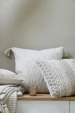 Pernă decorativă Balma 45X45 cm, culoare in, 10% lurex 90% bumbac - imagine 2