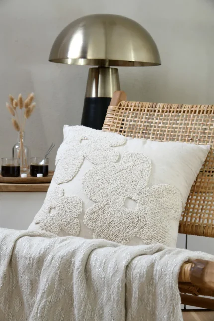 Pernă decorativă Balma 45X45 cm, culoare bej, 15% in 85% bumbac - imagine 2