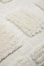 Pernă decorativă Balma 45X45 cm, culoare crem, 100% bumbac - imagine 5