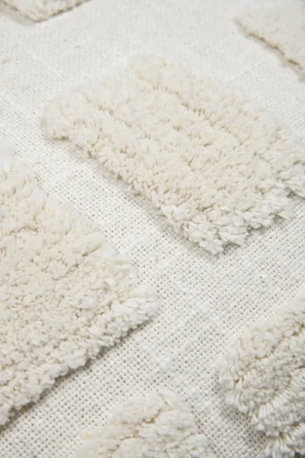 Pernă decorativă Balma 45X45 cm, culoare crem, 100% bumbac - imagine 5