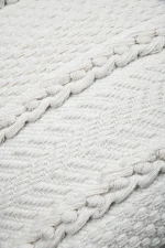 Pernă decorativă Balma 45X45 cm, culoare alb, 100% bumbac - imagine 5