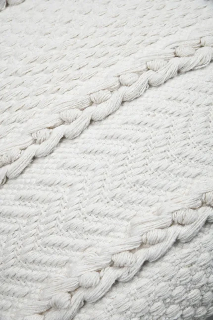 Pernă decorativă Balma 45X45 cm, culoare alb, 100% bumbac - imagine 5