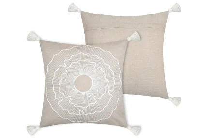 Pernă decorativă Nova 45X45 cm, culoare natural, 45% poliester 55% bumbac - imagine 3