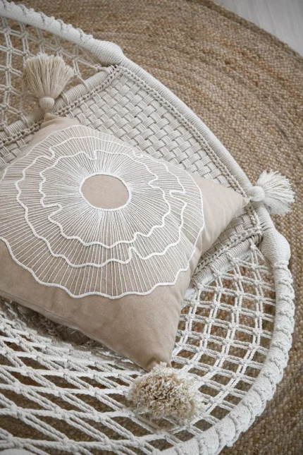 Pernă decorativă Nova 45X45 cm, culoare natural, 45% poliester 55% bumbac - imagine 2