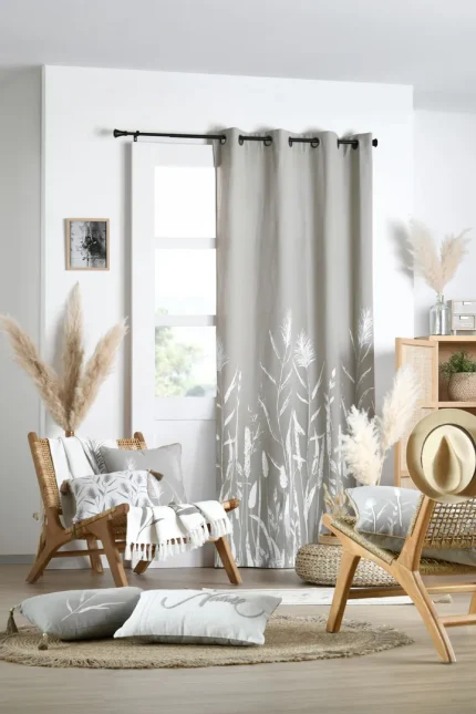 Pernă decorativă Pampa 45X45 cm, culoare natural, 45% poliester 55% bumbac - imagine 5