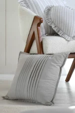 Pernă decorativă Josephine 50X50 cm, culoare natural, 45% poliester 55% bumbac - imagine 2