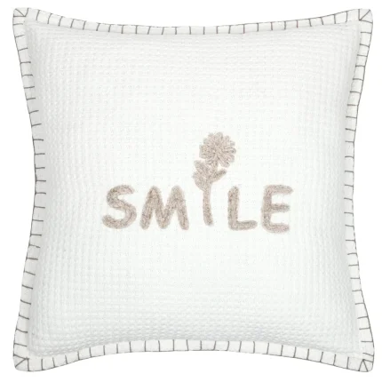 Pernă decorativă Ombrage 45X45 cm, culoare alb, 45% poliester 55% bumbac