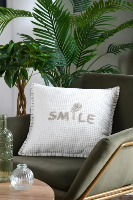 Pernă decorativă Ombrage 45X45 cm, culoare alb, 45% poliester 55% bumbac - imagine 2