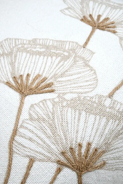 Pernă decorativă Oriana 45X45 cm, culoare natural, 45% poliester 55% bumbac - imagine 5