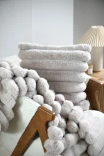 Pernă decorativă Polary 45X45 Cm, culoare crem, 100% poliester - imagine 2