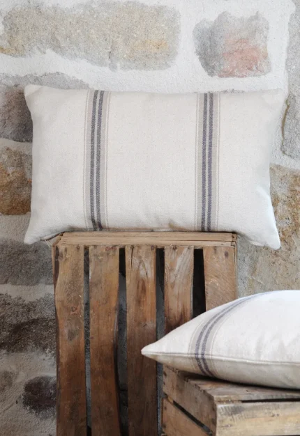 Pernă decorativă Montauban 40X60 cm, culoare alb/antracit, 100% bumbac - imagine 2