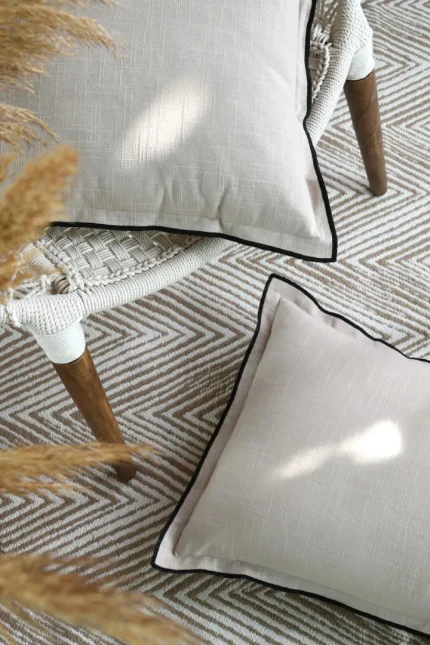 Pernă decorativă Helios 45X45 cm, culoare natural, 100% bumbac - imagine 2