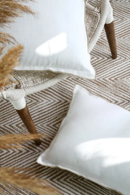 Pernă decorativă Helios 45X45 cm, culoare alb, 100% bumbac - imagine 2