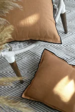 Pernă decorativă Helios 45X45 cm, culoare cappuccino, 100% bumbac - imagine 2