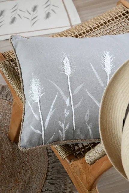 Pernă decorativă Pampa 40X60 cm, culoare natural, 45% poliester 55% bumbac - imagine 2