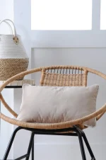 Pernă decorativă Duo 30X50 cm, culoare in/crem, 100% bumbac - imagine 2