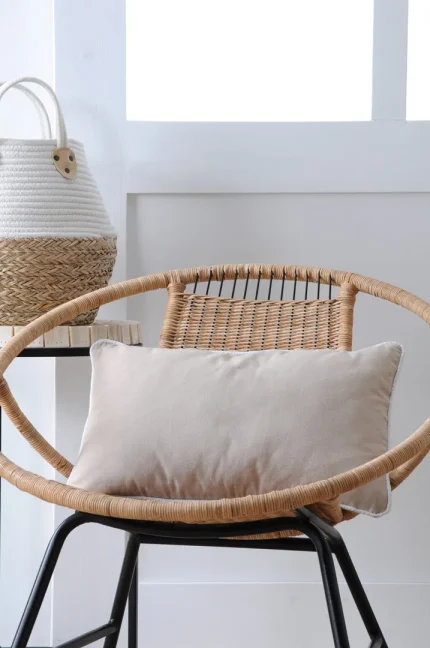 Pernă decorativă Duo 30X50 cm, culoare in/crem, 100% bumbac - imagine 2