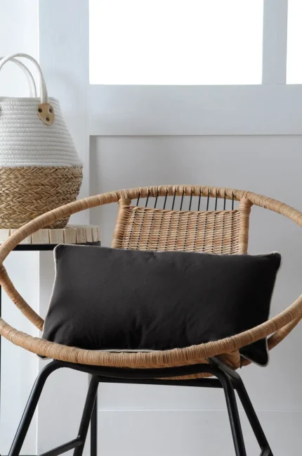 Pernă decorativă Duo 30X50 cm, culoare negru/in, 100% bumbac - imagine 2