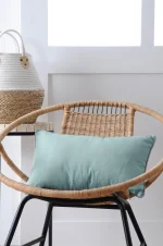 Pernă decorativă Duo 30X50 cm, culoare bleu/perlă, 100% bumbac - imagine 2