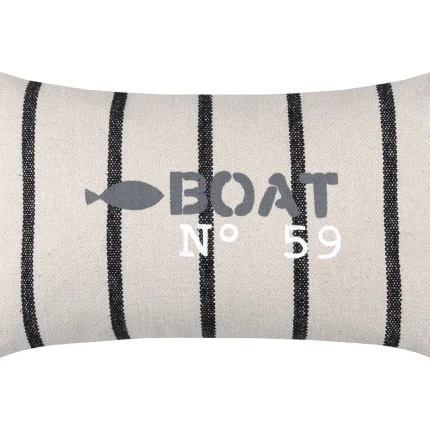 Pernă decorativă Pampelonne 30X50 cm, culoare alb/negru, 100% bumbac