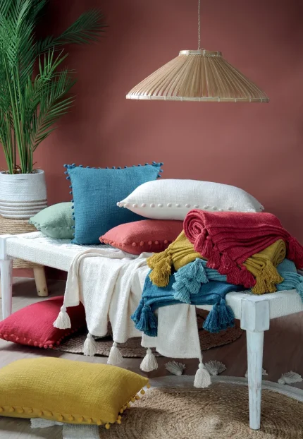 Pernă decorativă Sanchez 30X50 cm, culoare roșu, 100% bumbac - imagine 2