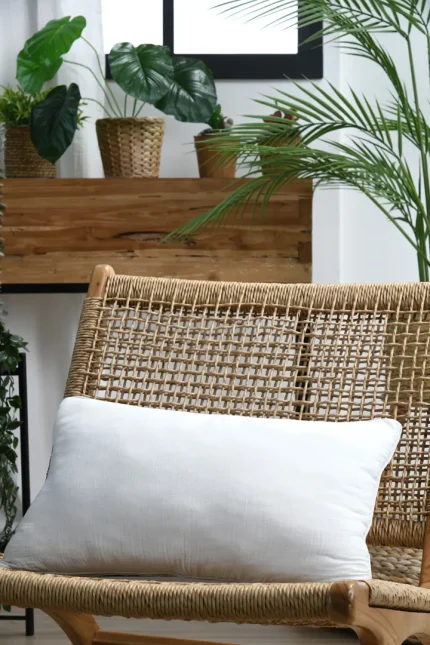 Pernă decorativă Coline 30X50 cm, culoare crem, 100% bumbac - imagine 2