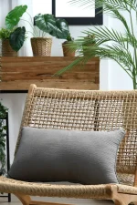 Pernă decorativă Coline 30X50 cm, culoare greige, 100% bumbac - imagine 2